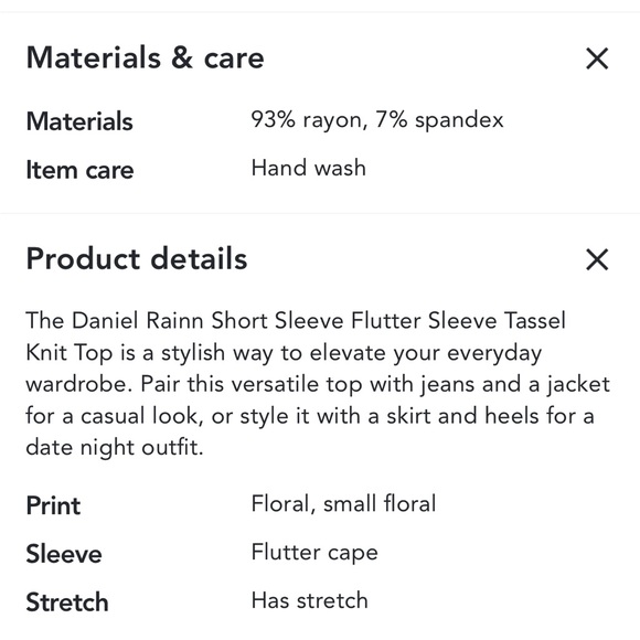 Turquoise flutter sleeve tassel knit too, XS NWT - Picture 6 of 13